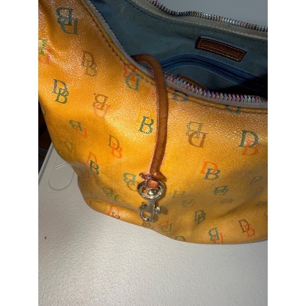 Dooney & Bourke Doodle It Rainbow Monogram Hobo Shoulder Bag S Yellow Womens - Picture 11 of 16